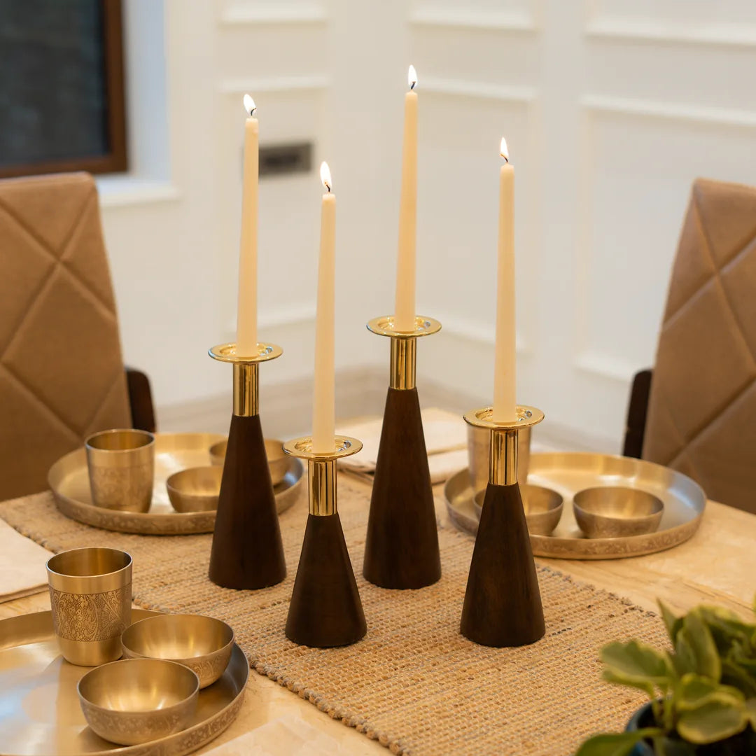 SET OF 4 TAPER CANDLE HOLDER