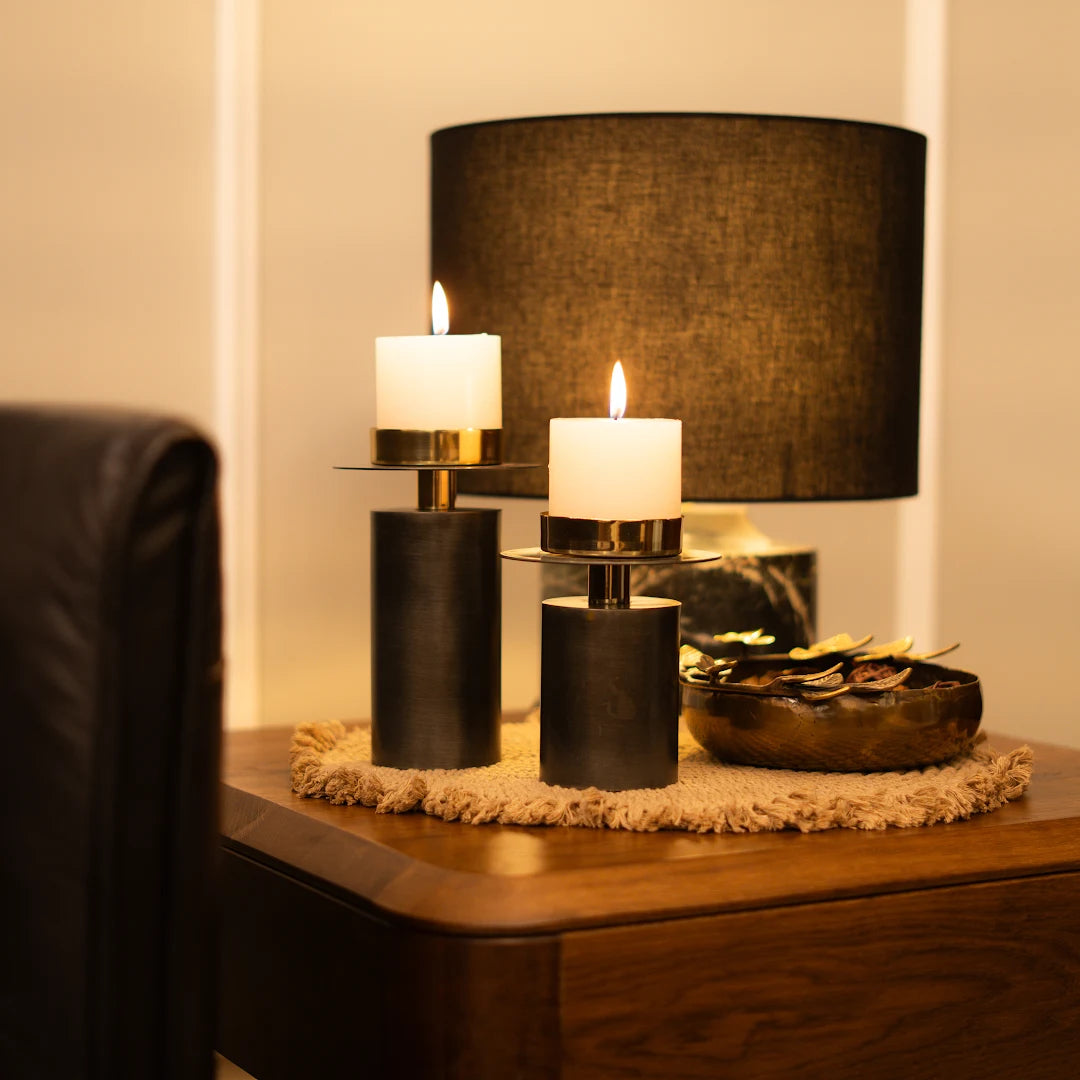 SET OF 2 PILLAR CANDLE HOLDER