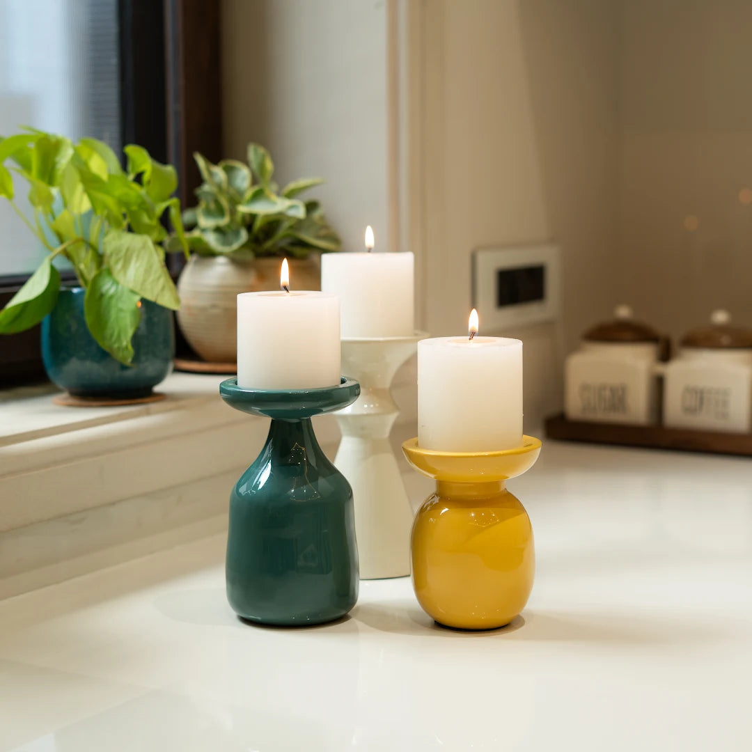 SET OF 3 PILLAR HOLDER