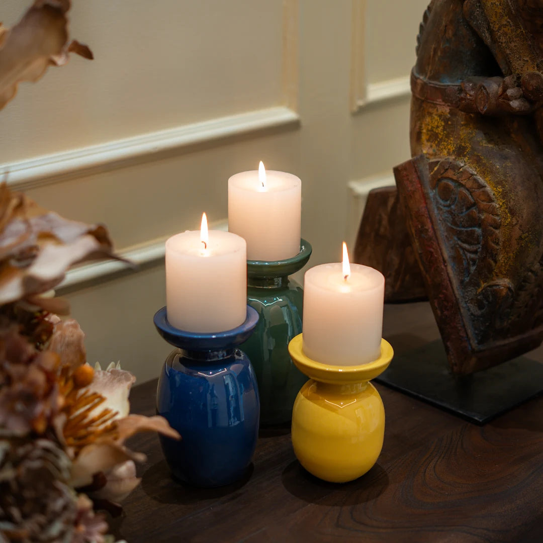 SET OF 3 PILLAR HOLDER