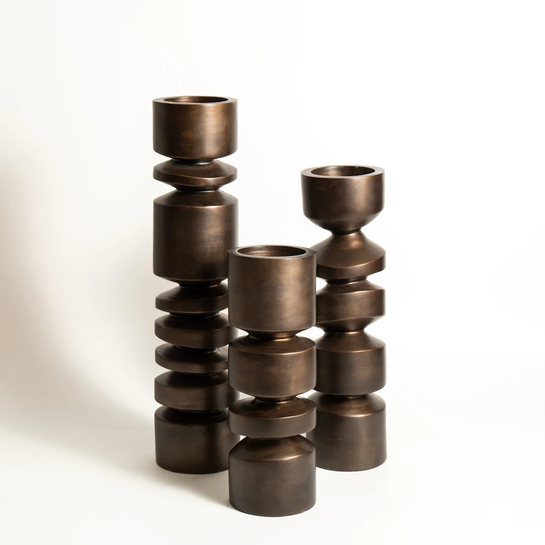 SET OF 3 PILLAR HOLDER