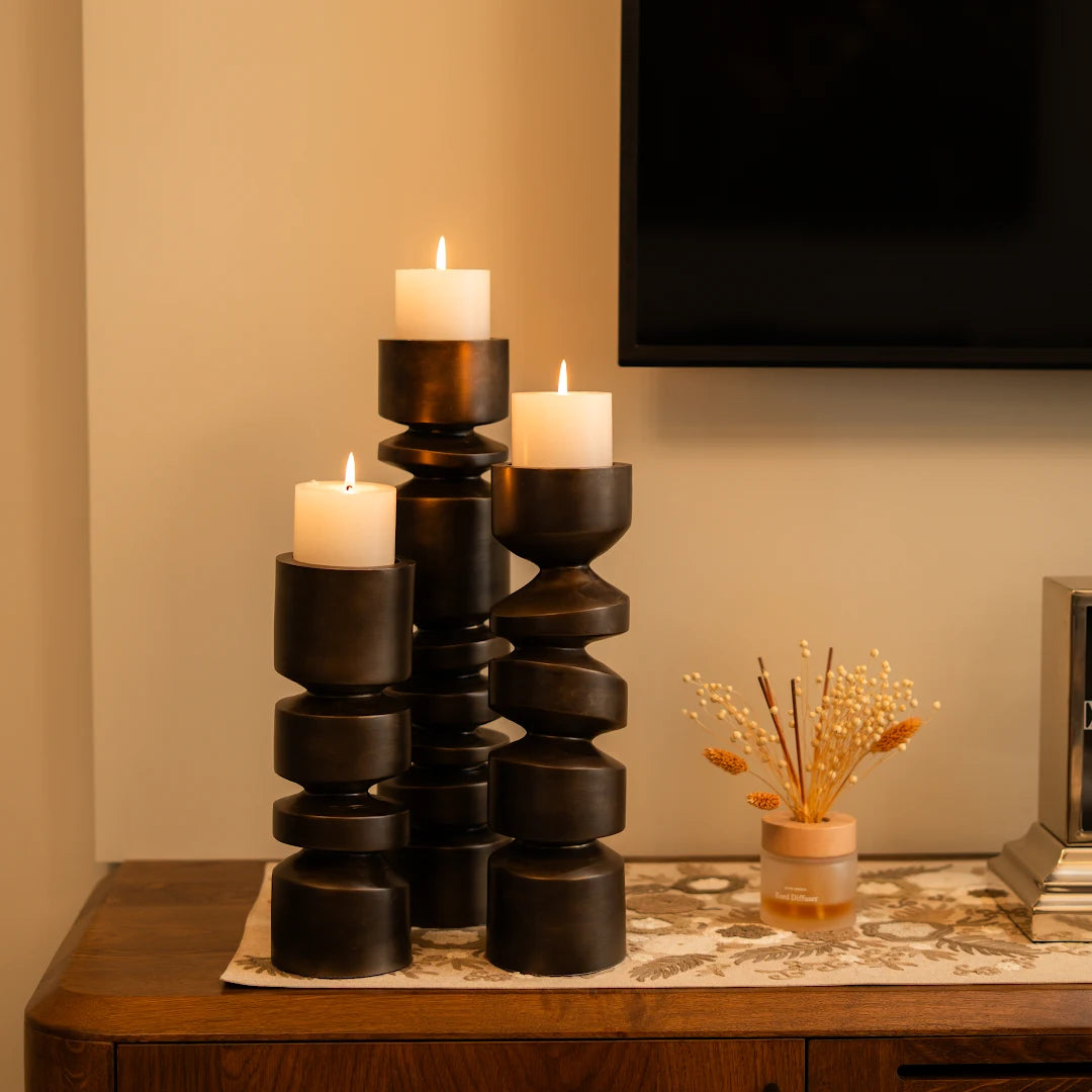 SET OF 3 PILLAR HOLDER