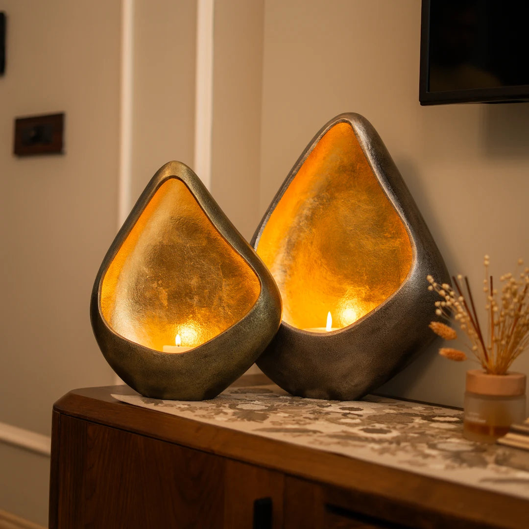 SET OF 2 FLOOR PILLAR HOLDER