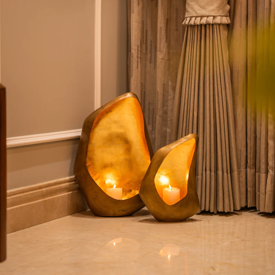 SET OF 2 FLOOR PILLAR HOLDER