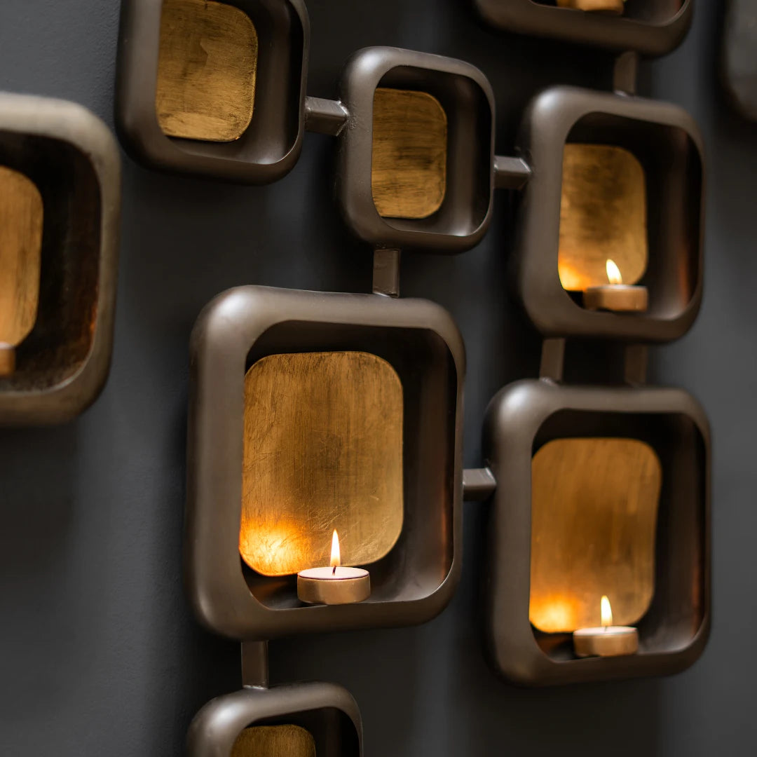 SET OF 4 WALL T-LIGHT HOLDER