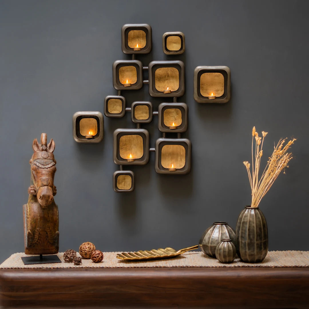 SET OF 4 WALL T-LIGHT HOLDER