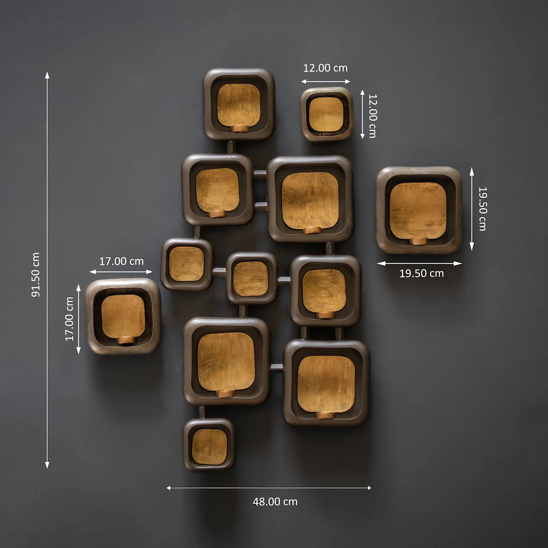 SET OF 4 WALL T-LIGHT HOLDER