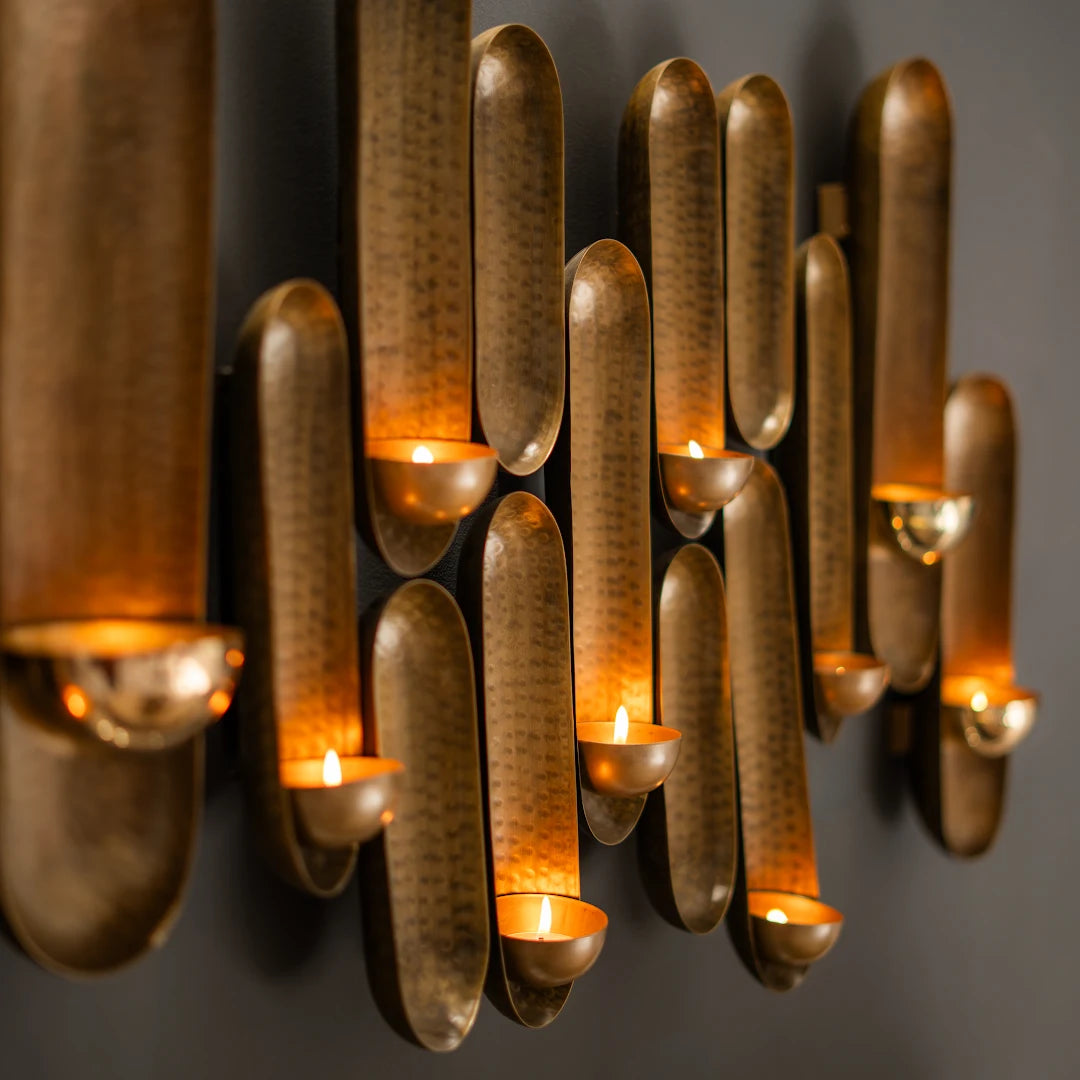 SET OF 4 WALL T-LIGHT HOLDER