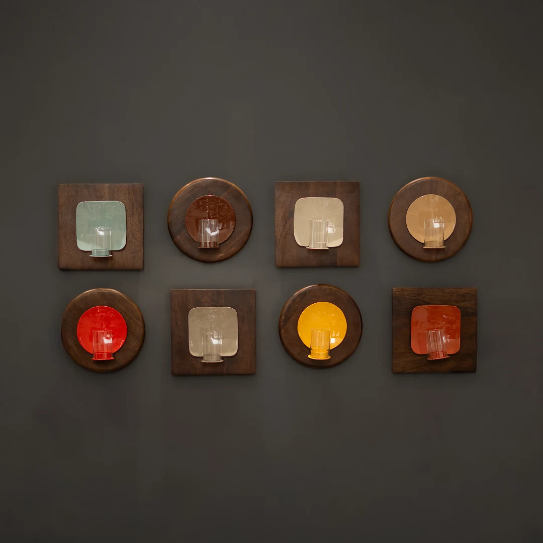 SET OF 8 WALL T-LIGHT HOLDER
