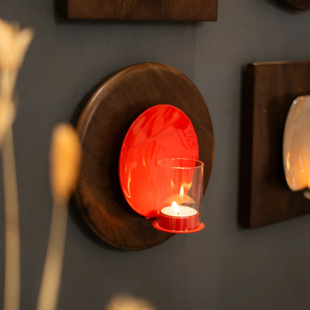 SET OF 8 WALL T-LIGHT HOLDER