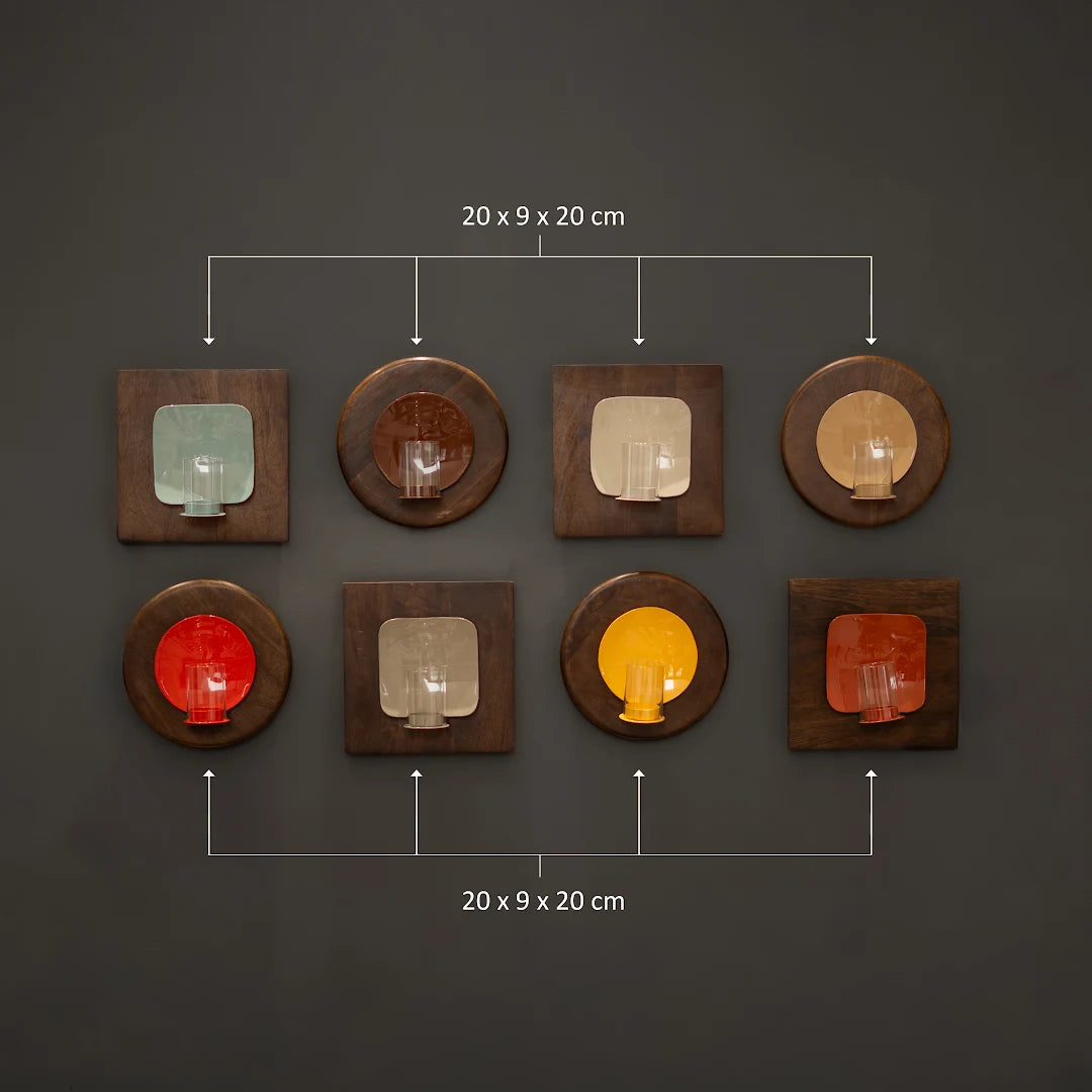 SET OF 8 WALL T-LIGHT HOLDER