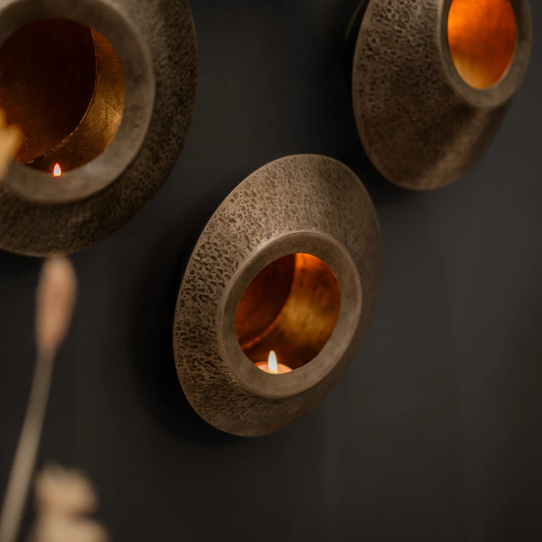 SET OF 4 WALL T-LIGHT HOLDER