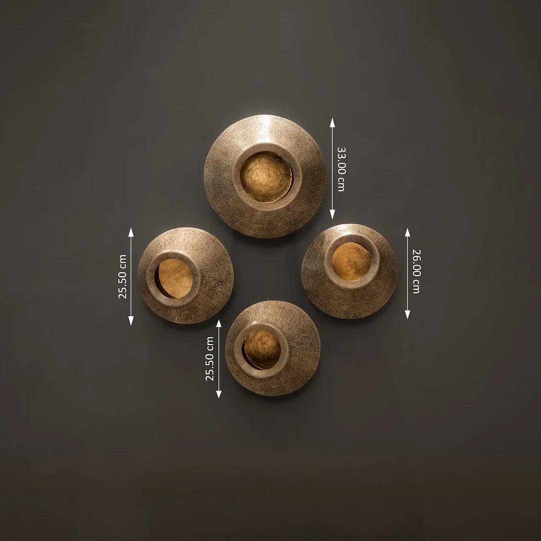 SET OF 4 WALL T-LIGHT HOLDER