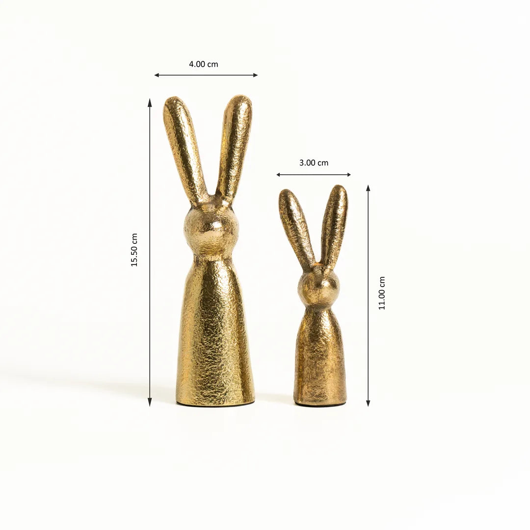 PLATTER WITH DECORATIVE RABBIT / T-LIGHT HOLDER SET OF 2