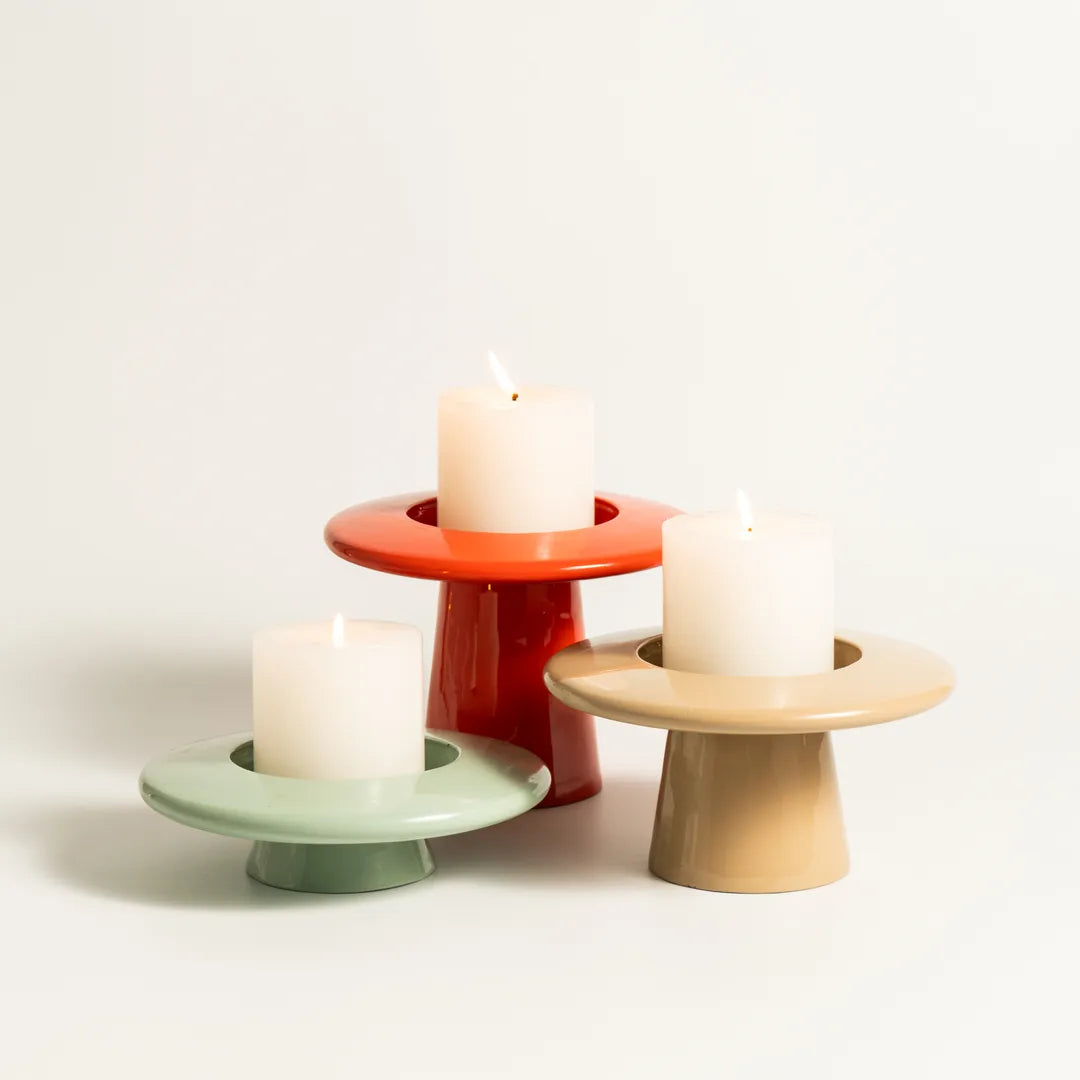 SET OF 3 PILLAR CANDLE HOLDER