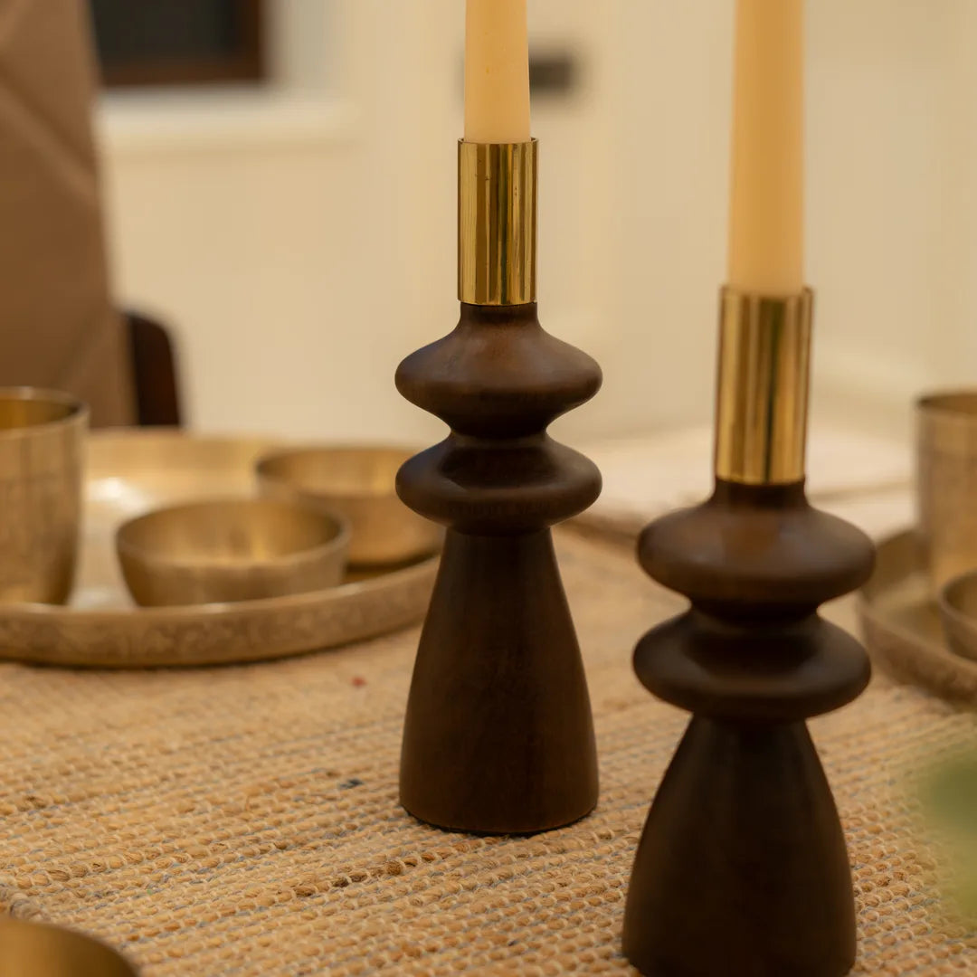 SET OF 2 TAPER CANDLE HOLDER
