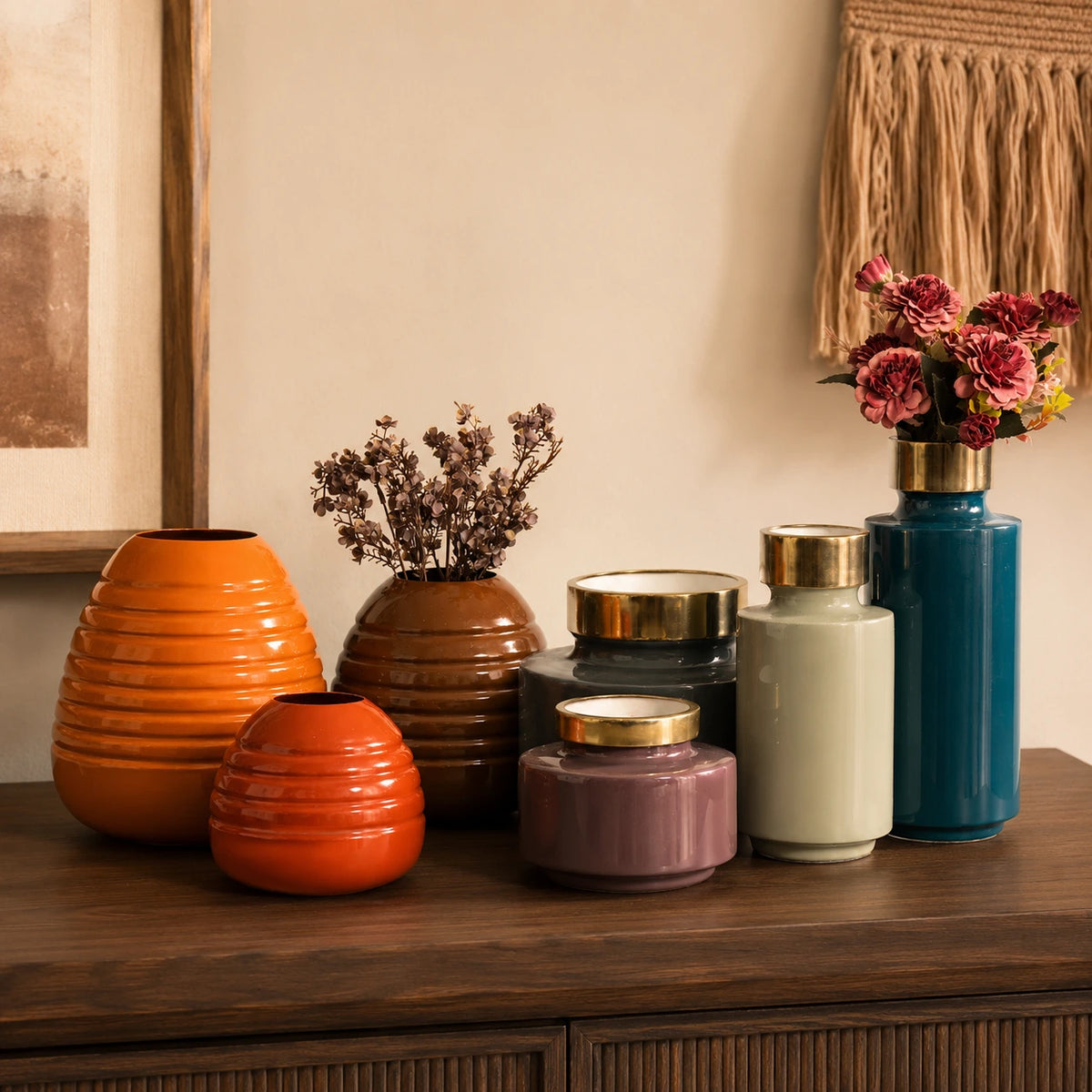 SET OF 4 VASES